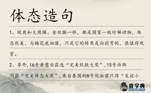 體態(tài)造句