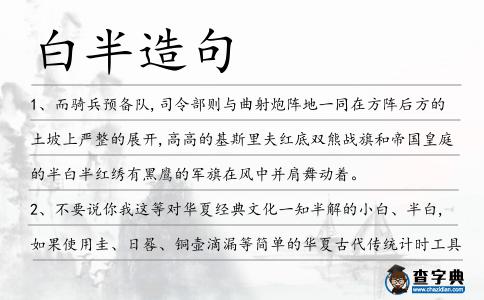 白半造句