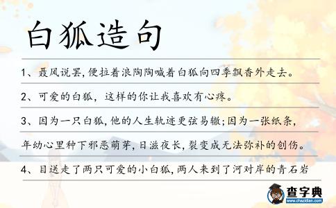 白狐造句
