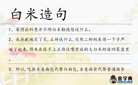 白米造句
