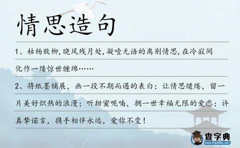情思造句