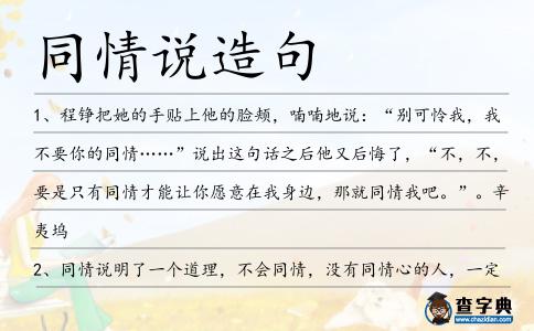 同情說造句