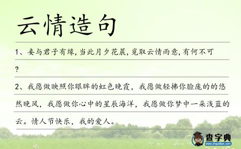 云情造句