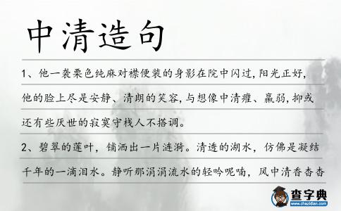中清造句
