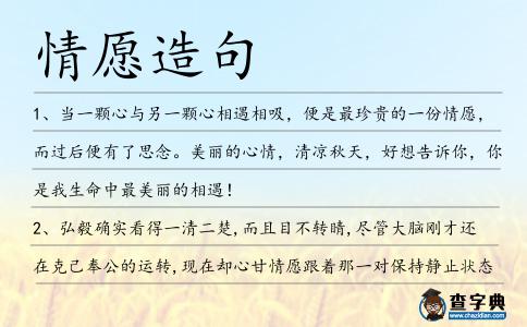 情愿造句