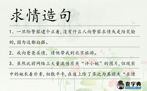 求情造句