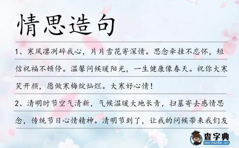 情思造句