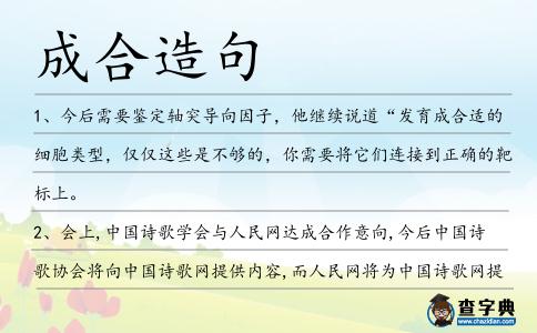 成合造句