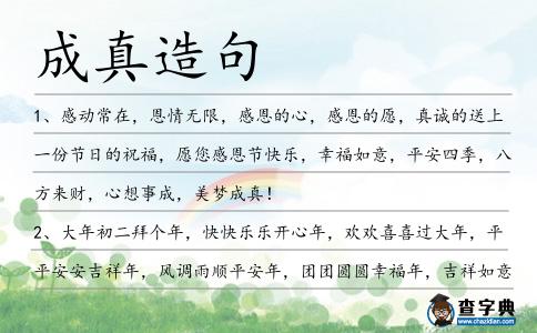 成真造句