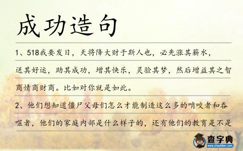成功造句