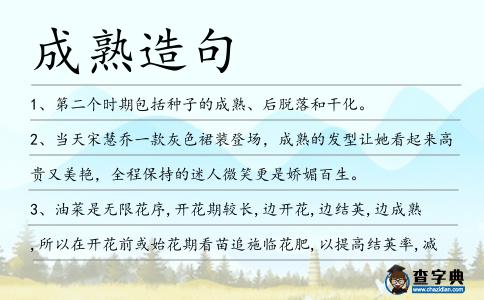 成熟造句
