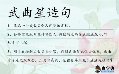 武曲星造句