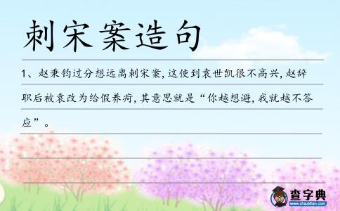刺宋案造句