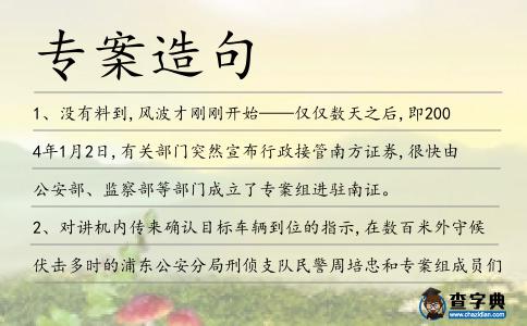 專案造句