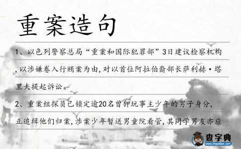 重案造句