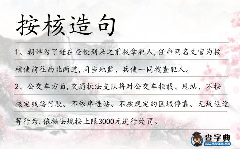 按核造句
