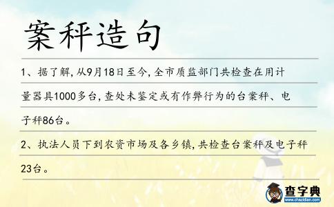 案秤造句