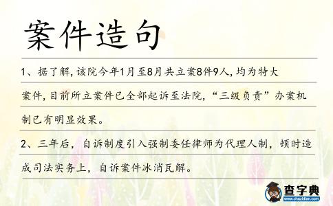 案件造句