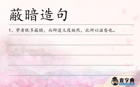 蔽暗造句