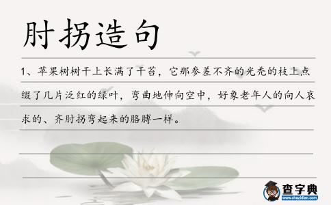 肘拐造句