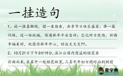 一掛造句