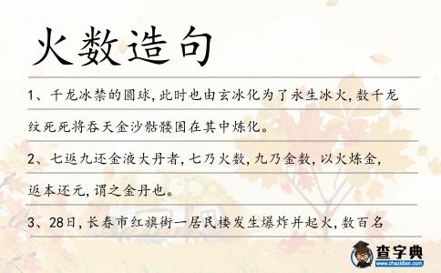 火數造句
