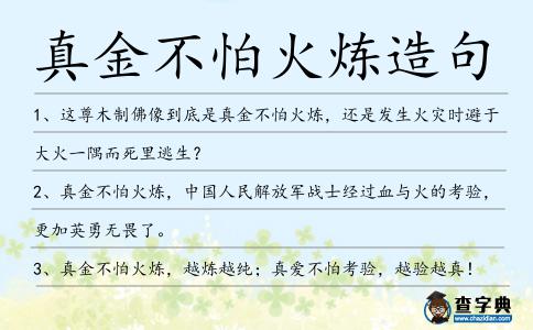 真金不怕火煉造句