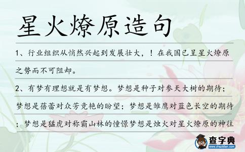 星火燎原造句