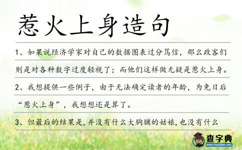 惹火上身造句