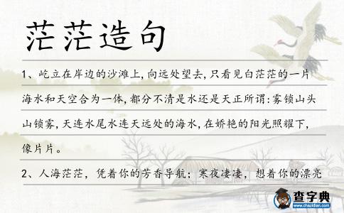 茫茫造句