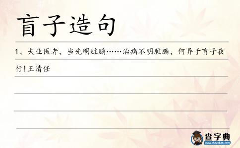 盲子造句