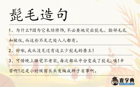 髭毛造句