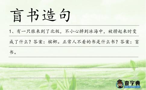 盲書造句