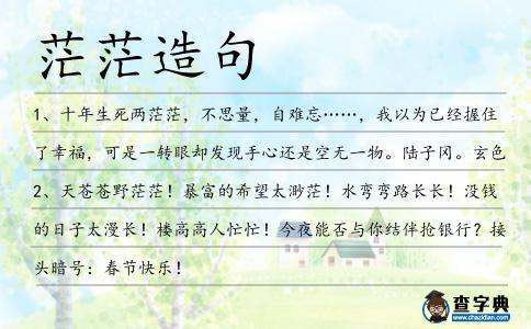 茫茫造句