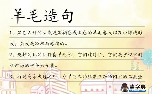 羊毛造句