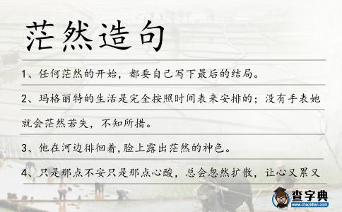 茫然造句