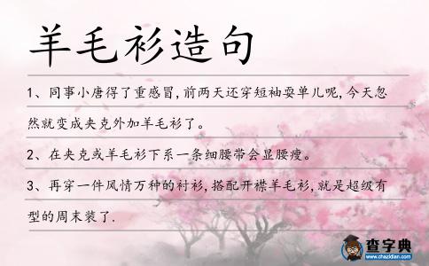 羊毛衫造句