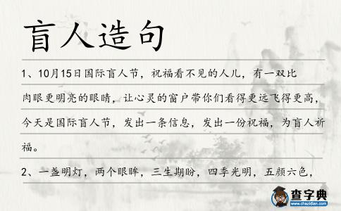 盲人造句