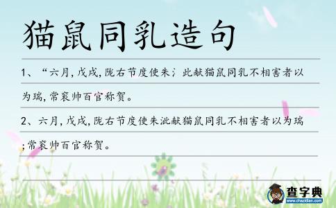 貓鼠同乳造句