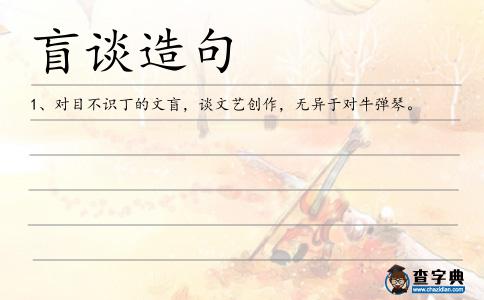 盲談造句