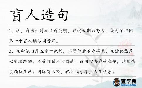 盲人造句