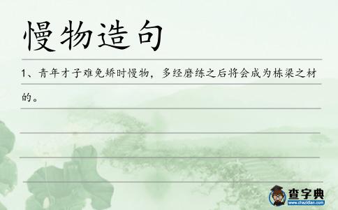 慢物造句