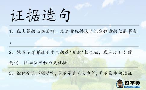 證據造句