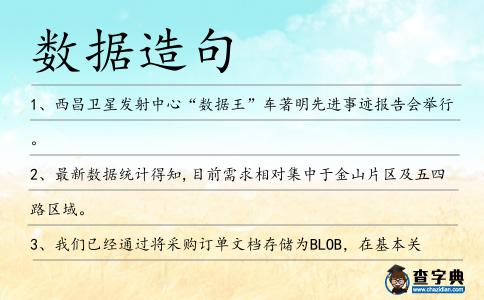 數據造句