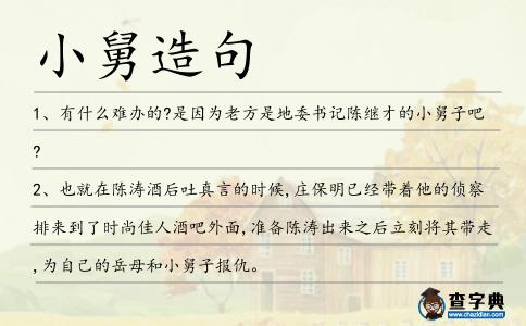 小舅造句