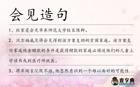 會(huì)見造句