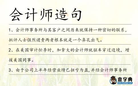 會(huì)計(jì)師造句