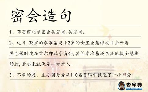 密會造句