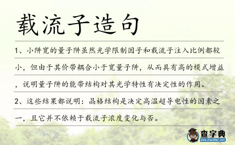 載流子造句