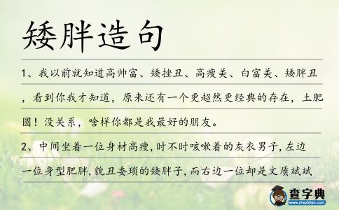 矮胖造句